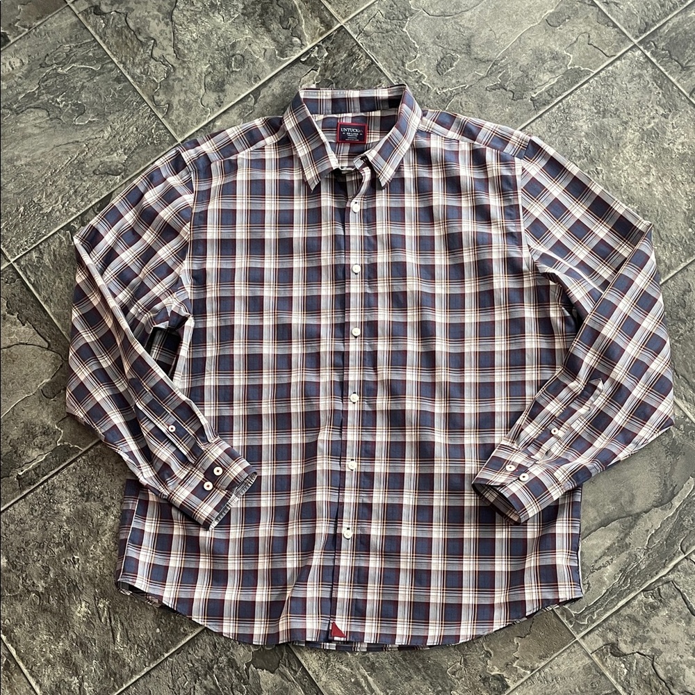 UNTUCKit Men's Wrinkle-Free Preppy Cottagecore Urban Indie Cotton Plaid Shirt - Picture 3 of 12